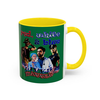 rw&b lives matter - Accent Mug (dark green)