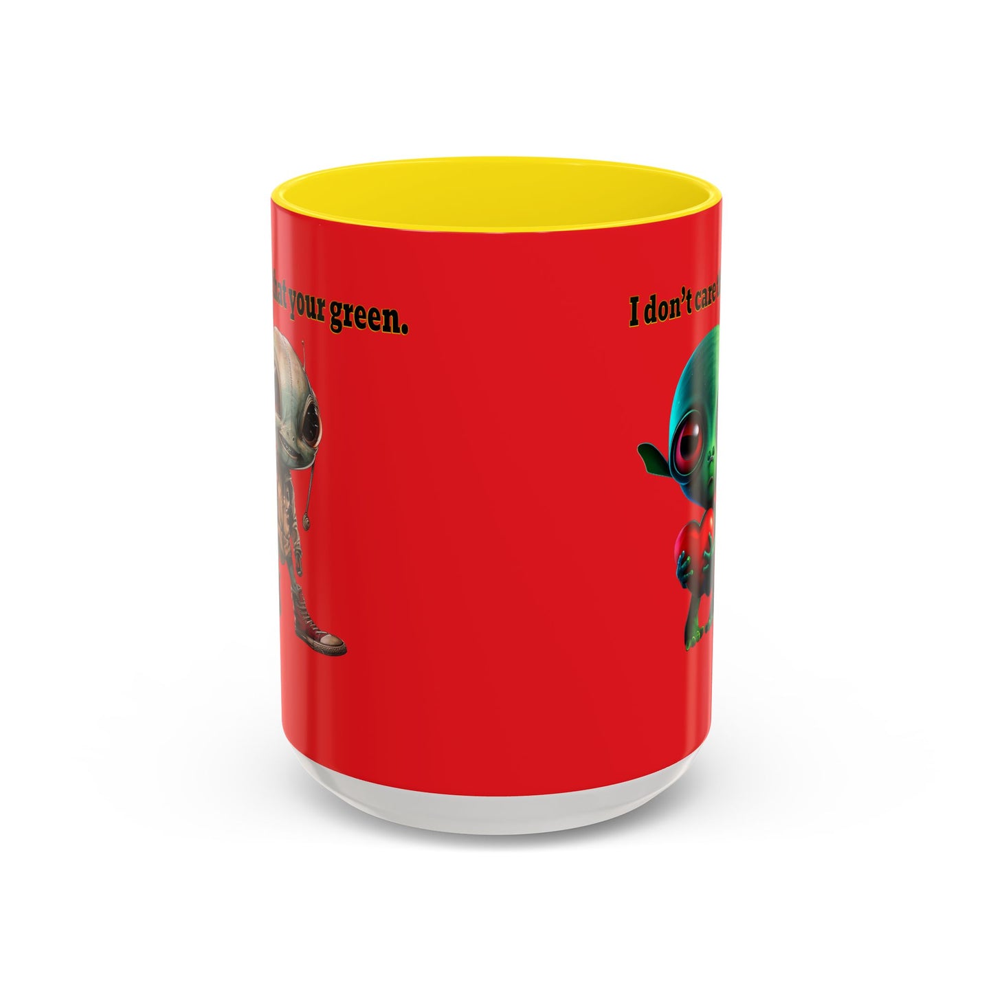 I don't care that your grey - Accent Mug (red)