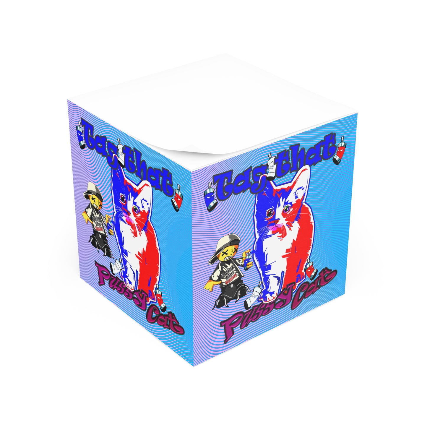 tag that - note cube (light blue-purple wave)