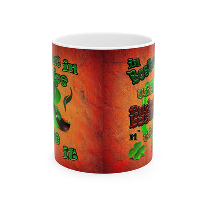 celtics logo - White Mug (burnt orange)