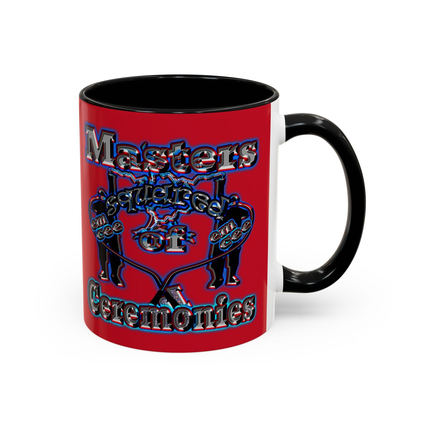em cee squared - Accent Mug (dark red)