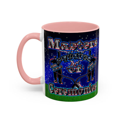 em cee squared - Accent Mug ('snoops' background)