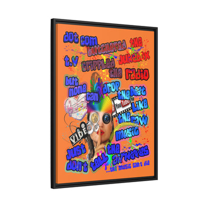 drop the beat - framed canvas art (crusta)