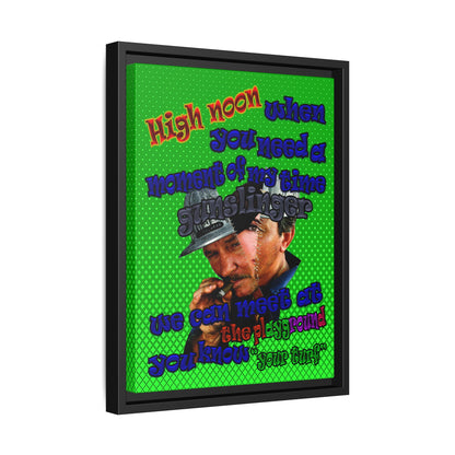 high noon - framed canvas art (logo green)