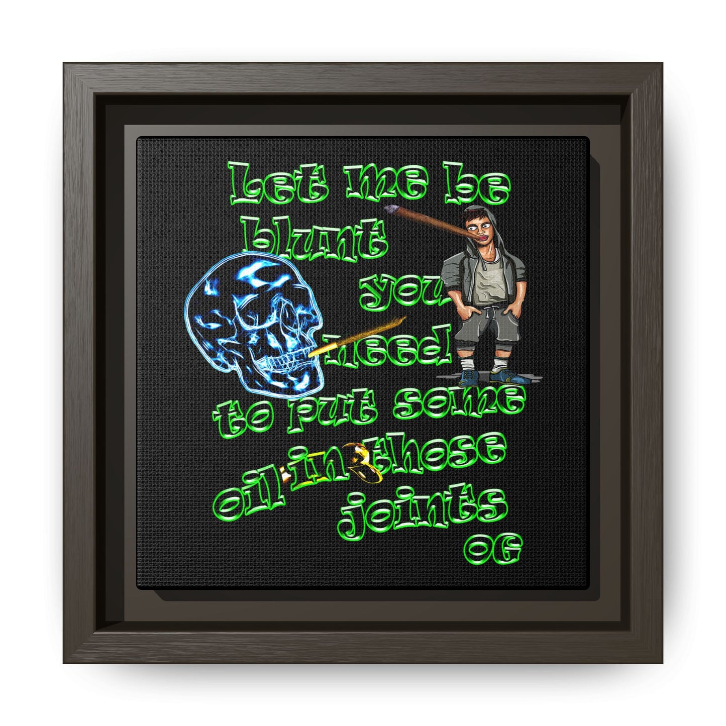 og - framed canvas art (black)