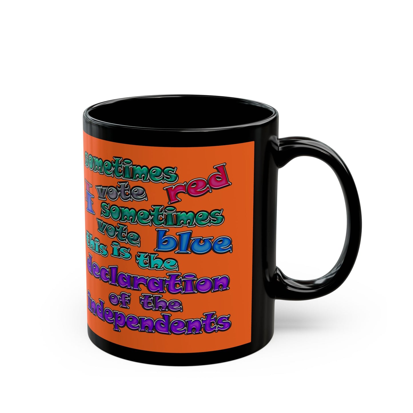 declaration of the independents - Black Mug (orange)