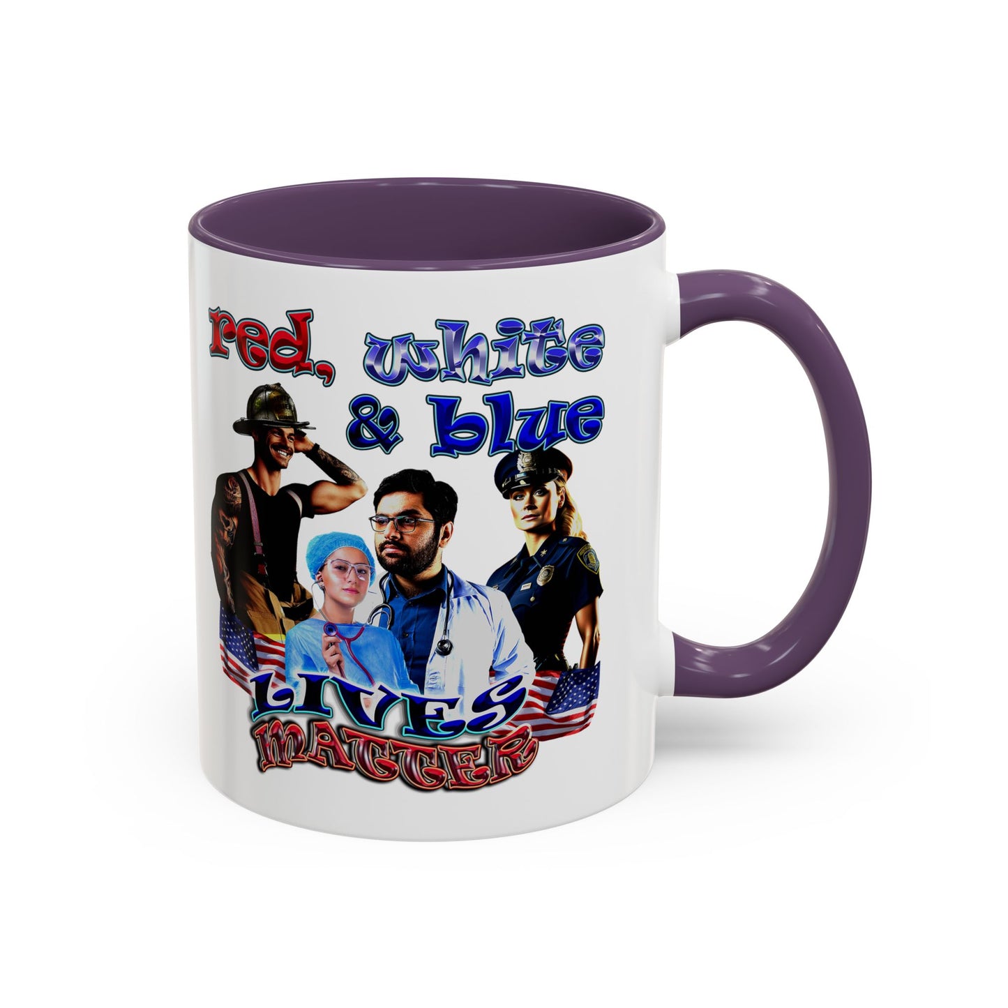 rw&b lives matter - Accent Mug (white)