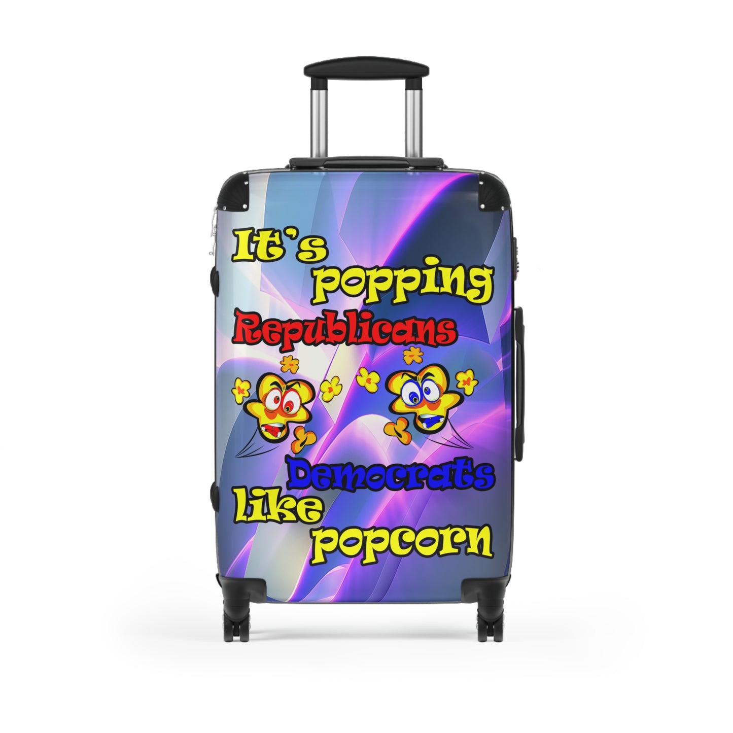 popping like popcorn - Suitcase (grey-pink wave)