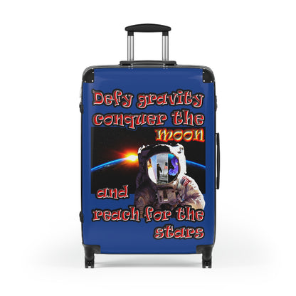 defy conquer reach - Suitcase (dark blue)