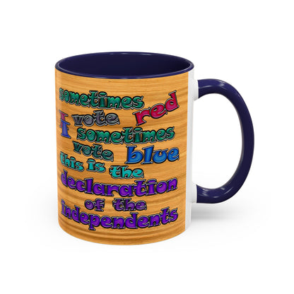 declaration of the independents - Accent Mug (butterscotch wood finish)