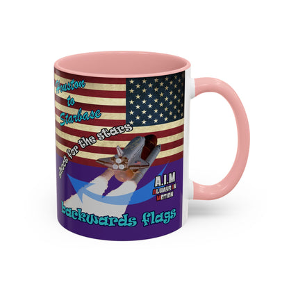 shoot for the stars - Accent Mug (purple)