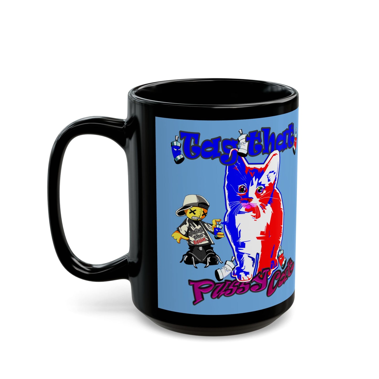 tag that - Black Mug (light blue)