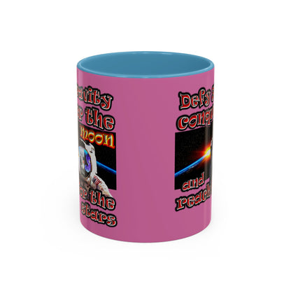 defy conquer reach - Accent Mug (light pink)