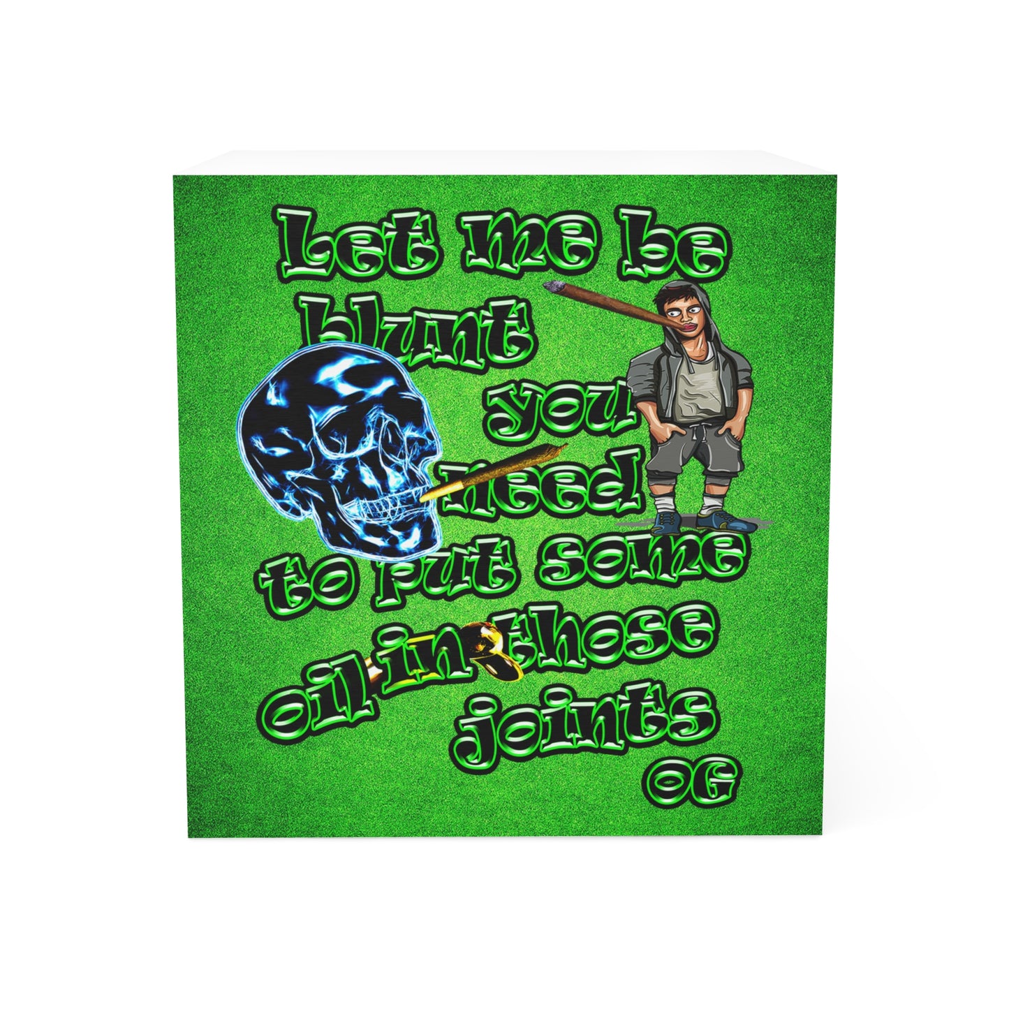 og - note cube (green turf)
