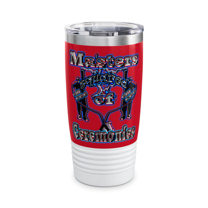 em cee squared - Ringneck Tumbler, 20oz (dark red)