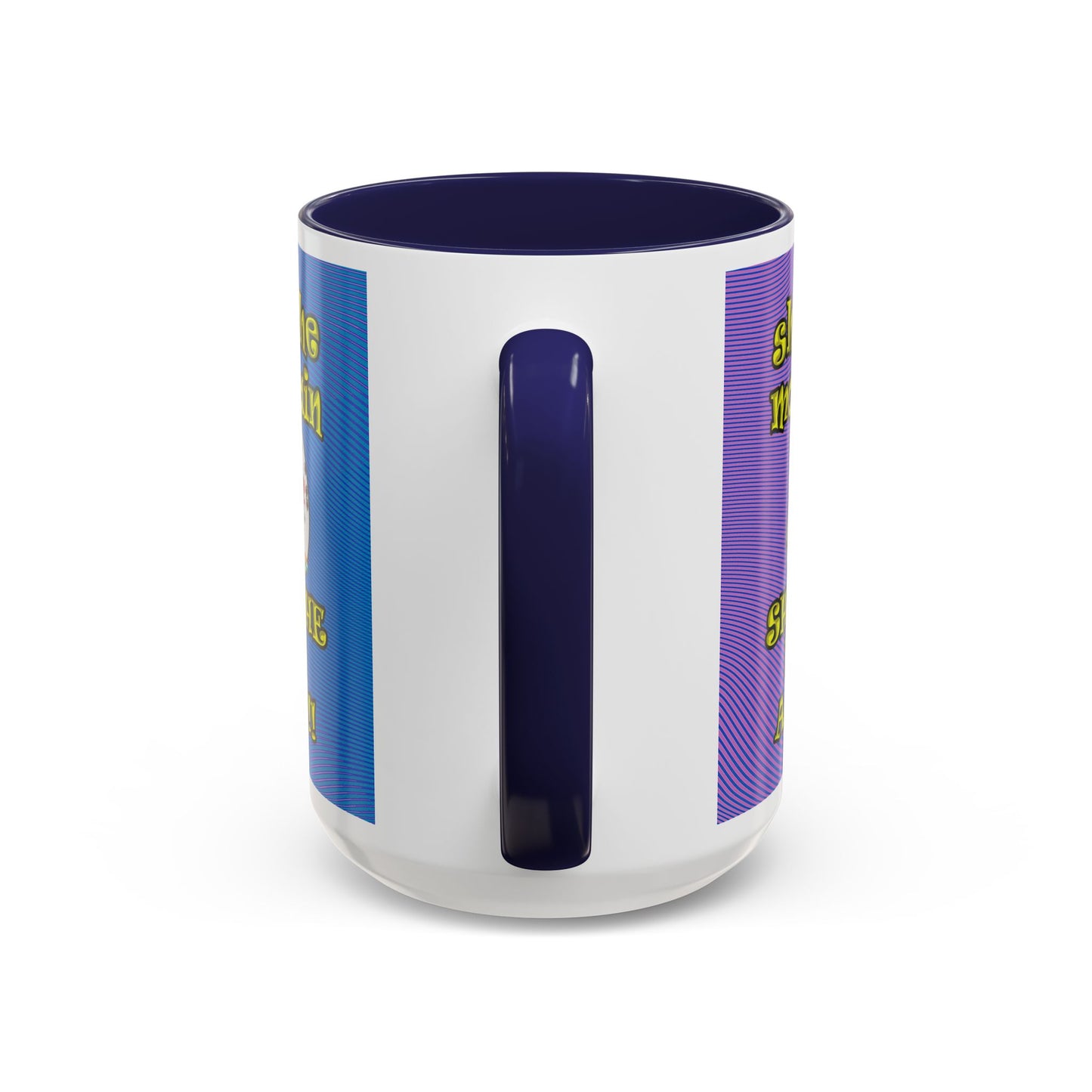 shoot the moon again - Accent Mug (light blue-purple wave)