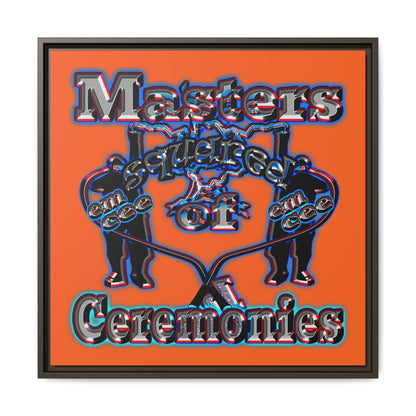 em cee squared - framed canvas art (orange)