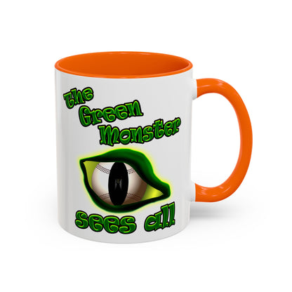 green monster - Accent Mug (white)