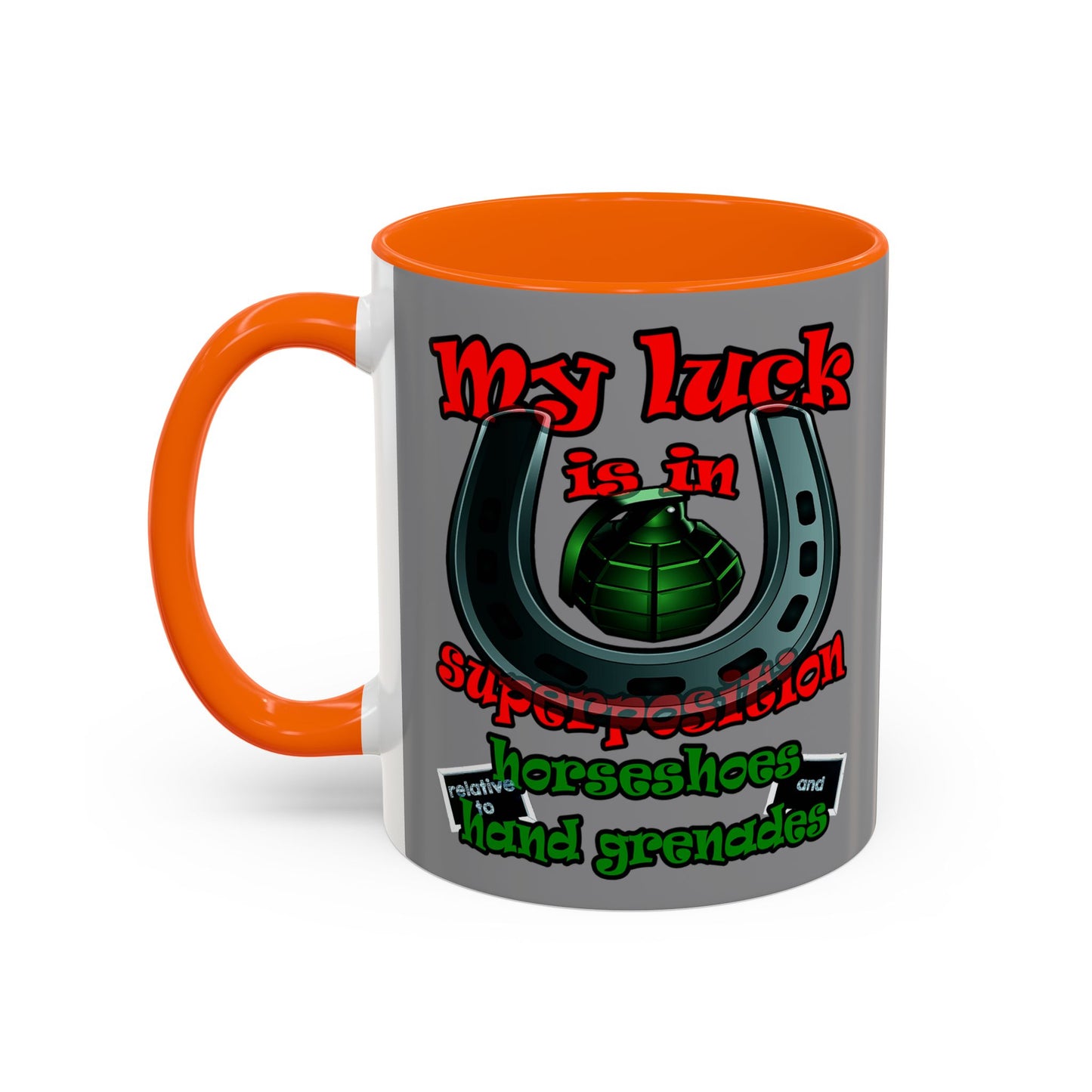 my luck - Accent Mug (grey)