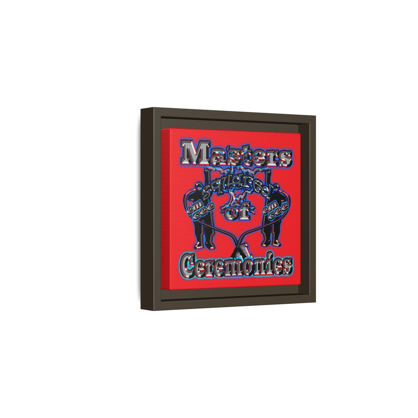 em cee squared - framed canvas art (red)