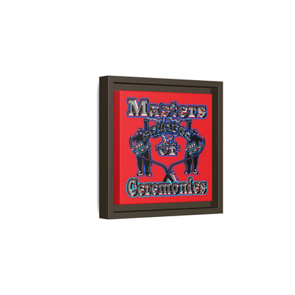 em cee squared - framed canvas art (red)