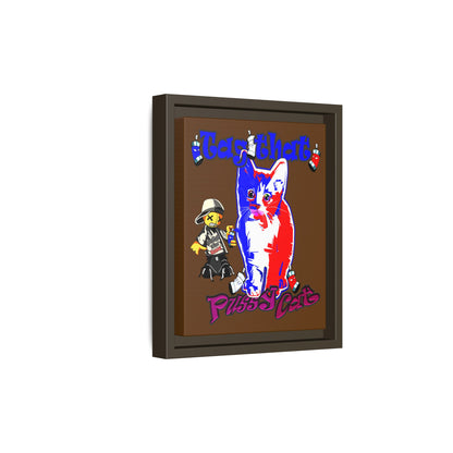 tag that - framed canvas art (brown)