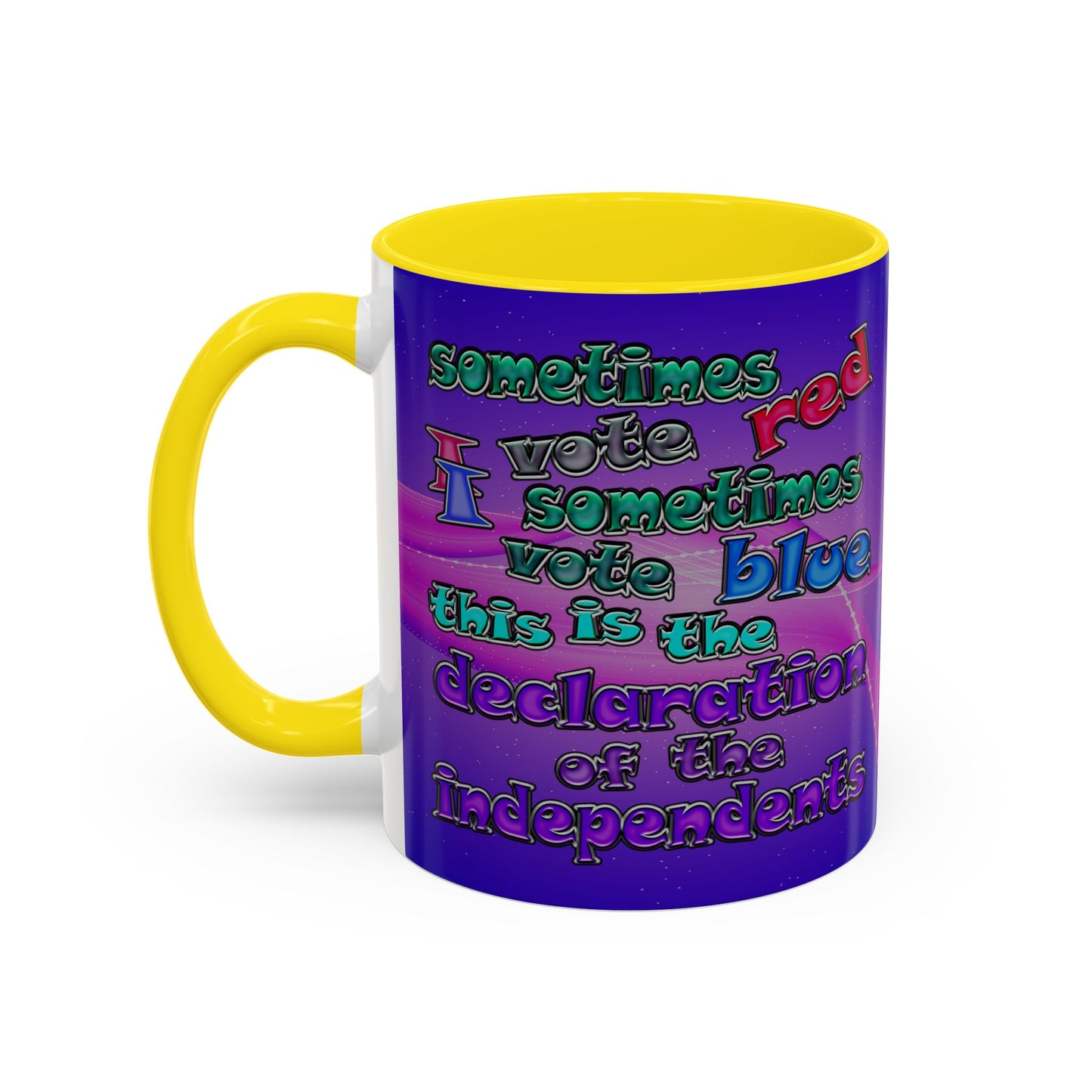 declaration of the independents - Accent Mug (purple-pink wave)