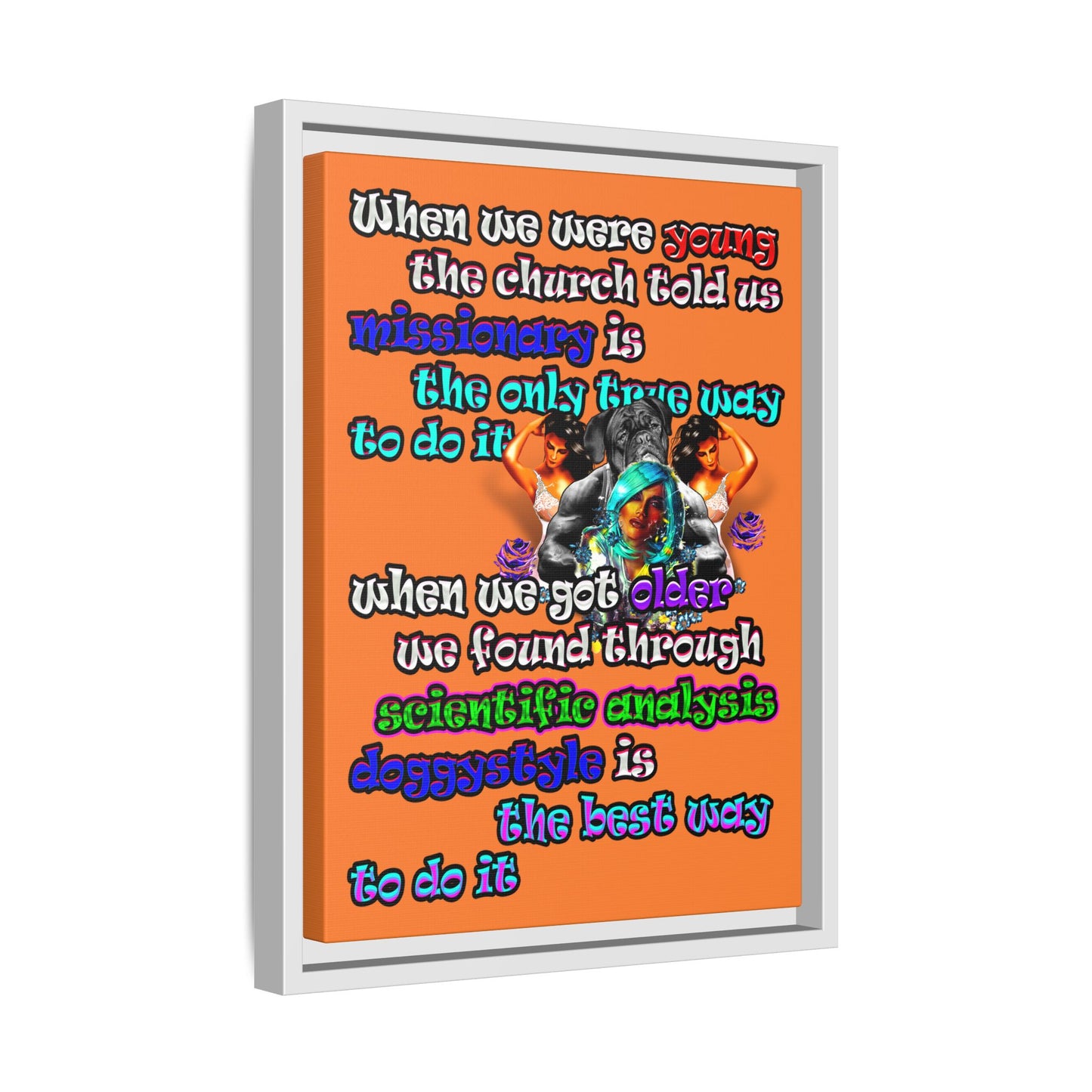 doggystyle - framed canvas art (crusta)