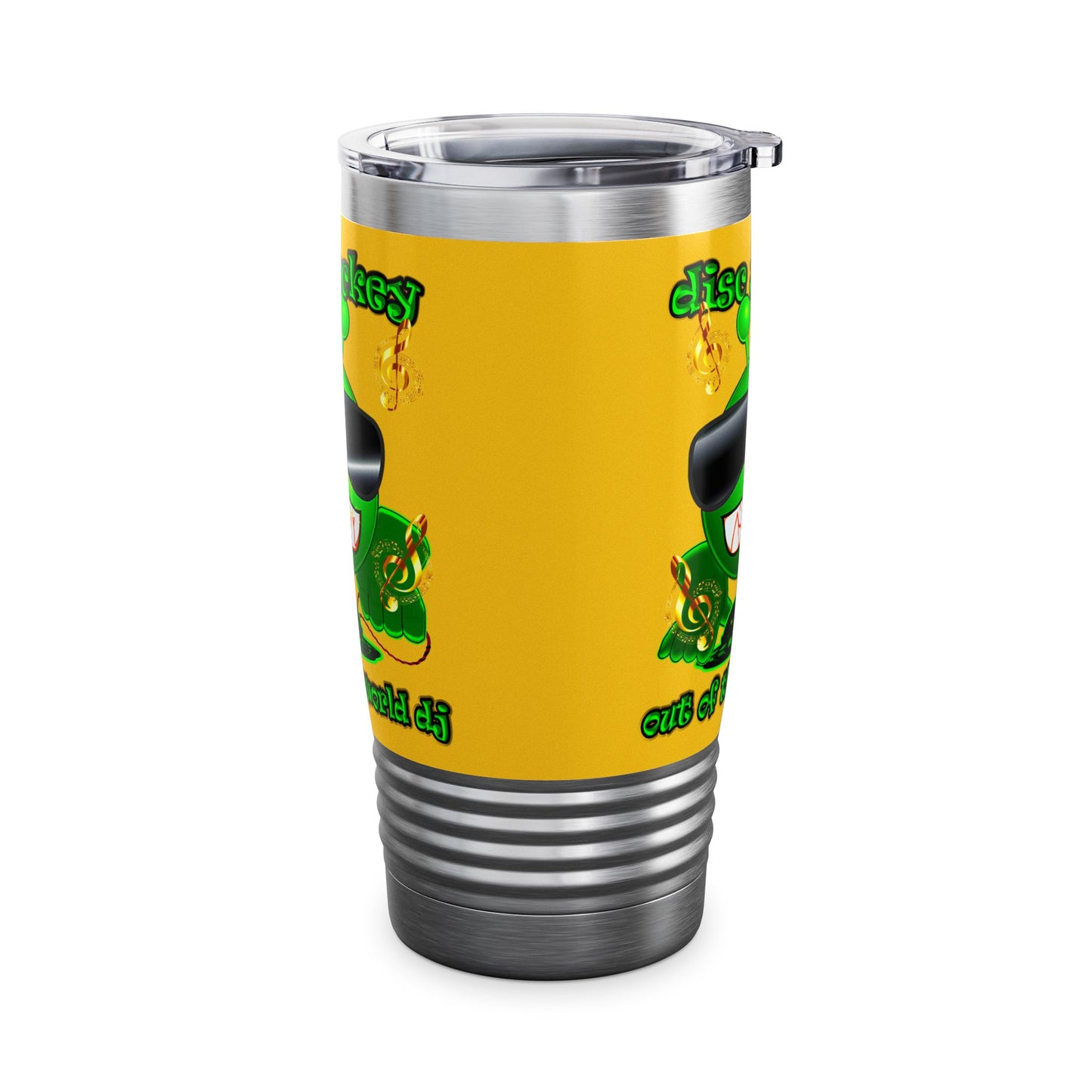 disc jockey - Ringneck Tumbler, 20oz (yellow)