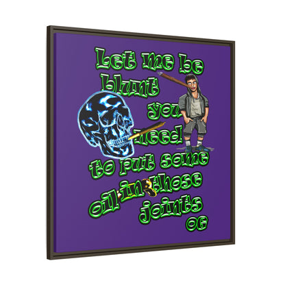 og - framed canvas art (purple)