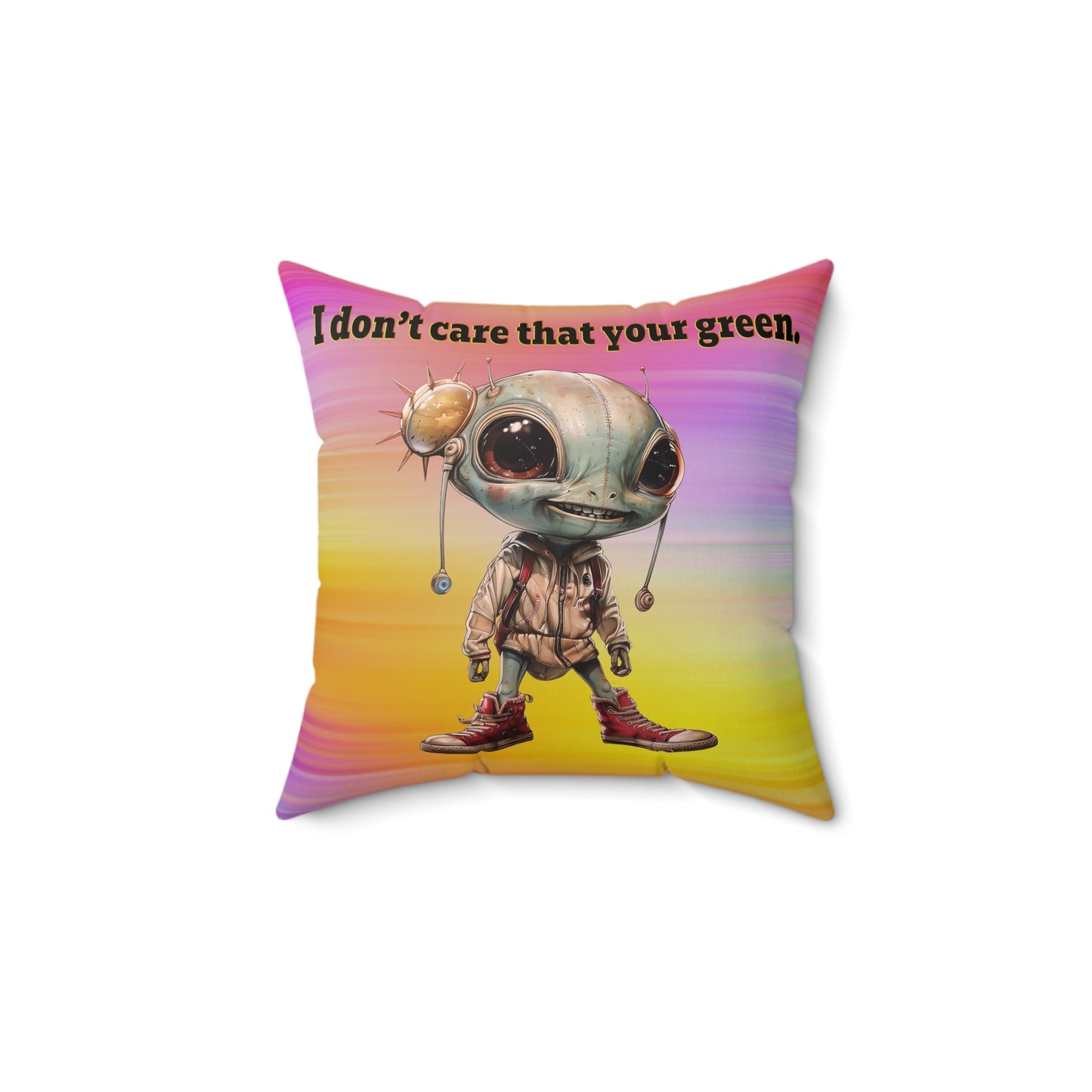 I don't care that your grey - Spun Polyester Square Pillow - (color blur)