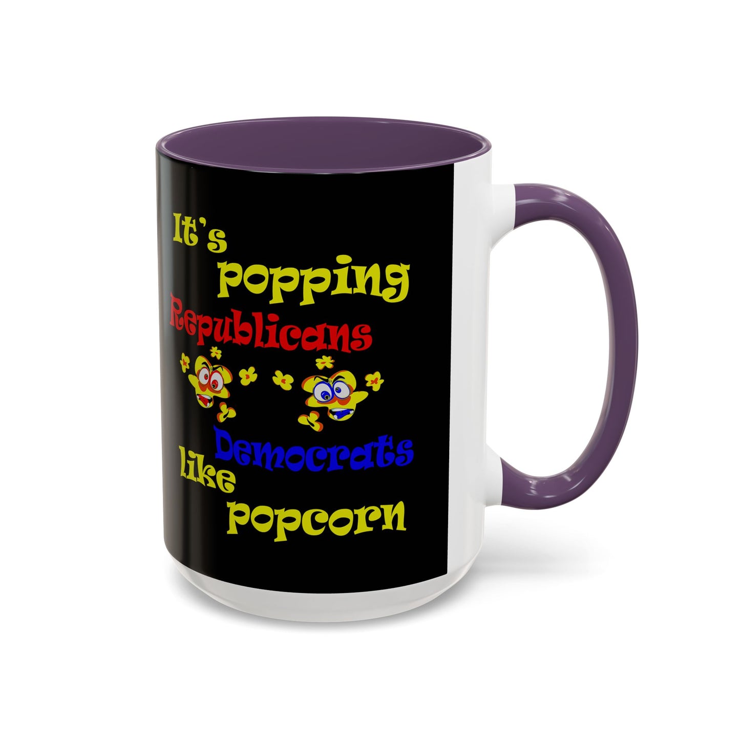 popping like popcorn - Accent Mug (black)