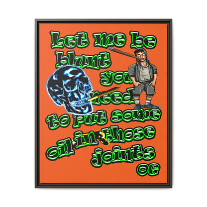 og - framed canvas art (orange)