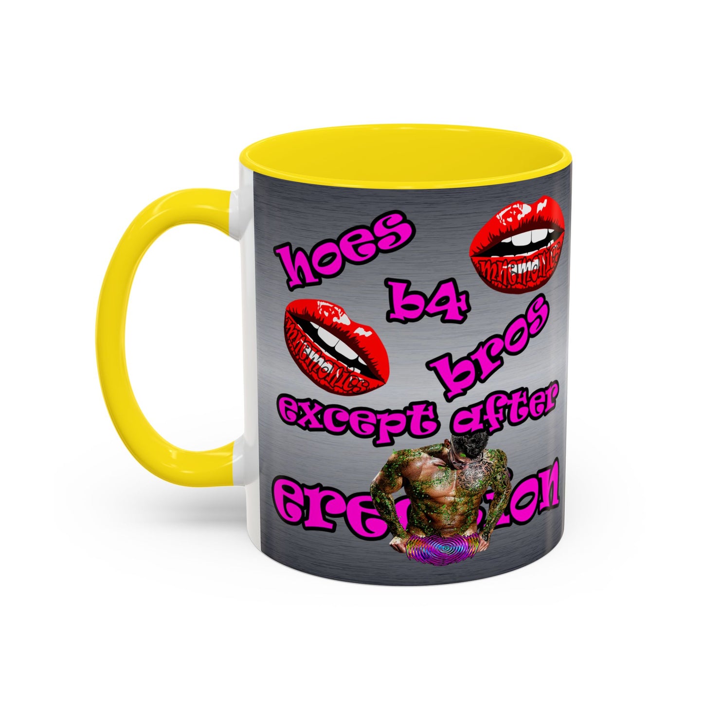 hoes b4 bros - Accent Mug (brushed nickel)