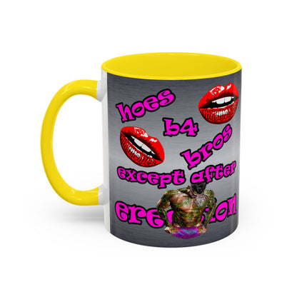 hoes b4 bros - Accent Mug (brushed nickel)
