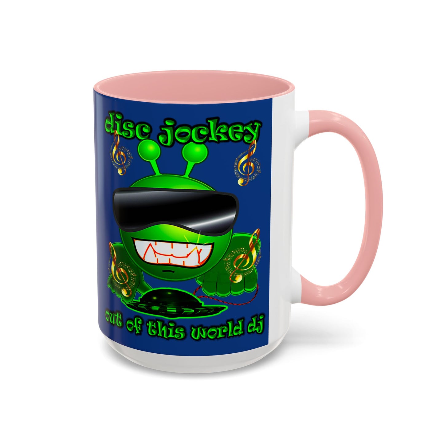 disc jockey - Accent Mug (dark blue)