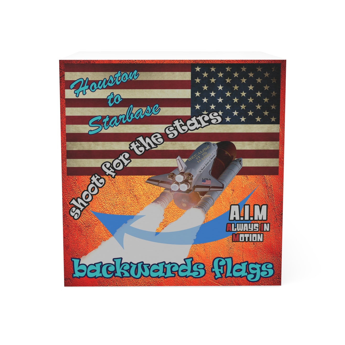 shoot for the stars - note cube (burnt orange)