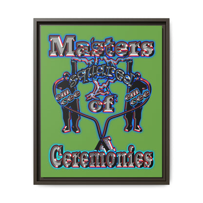em cee squared - framed canvas art (green)