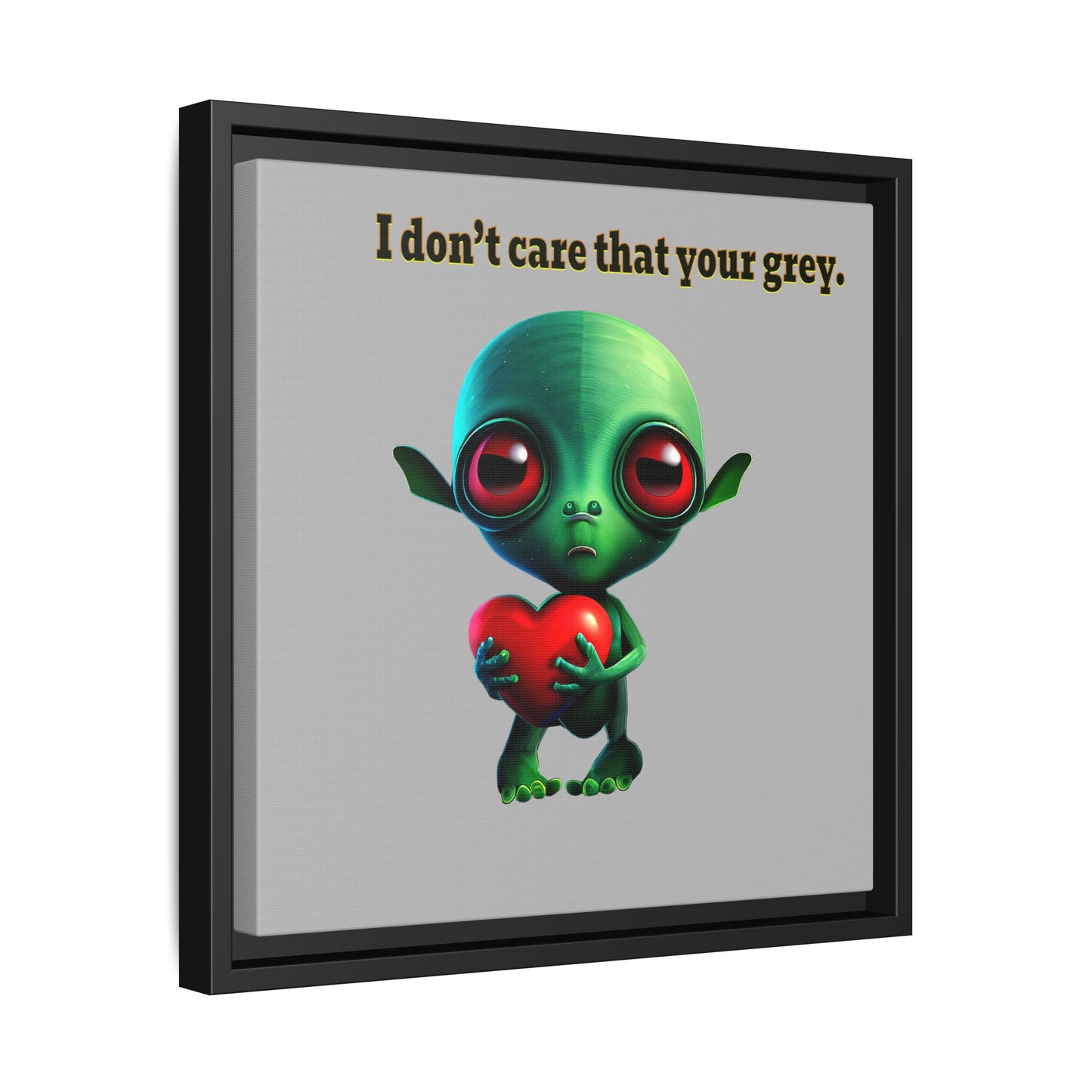 I don't care that your grey - framed canvas art (light grey)