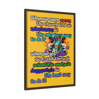 doggystyle - framed canvas art (yellow)
