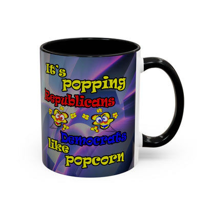 popping like popcorn - Accent Mug (grey-pink wave)