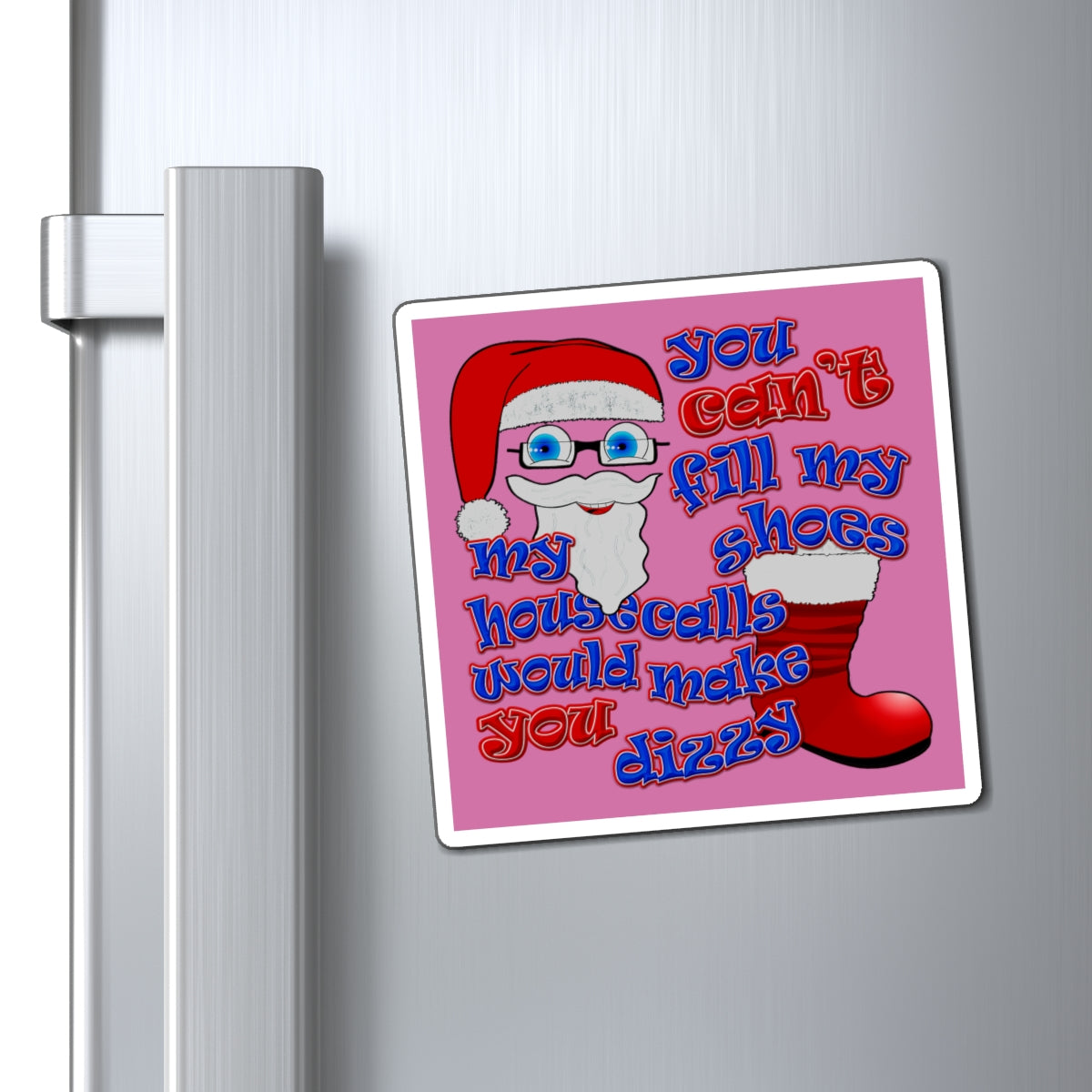 santa's shoes - Magnets - (light pink)