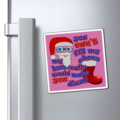 santa's shoes - Magnets - (light pink)