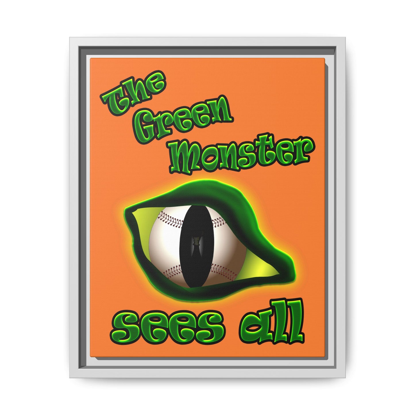 green monster - framed canvas art (crusta)