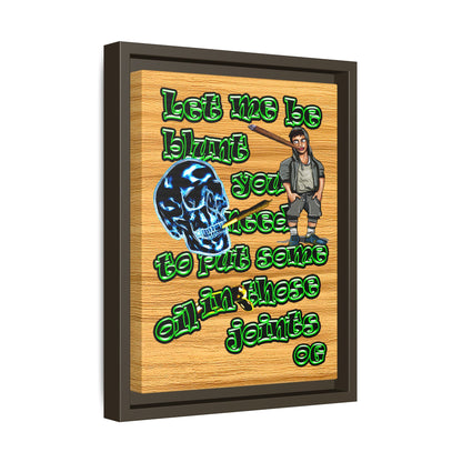 og - framed canvas art (butterscotch wood finish)