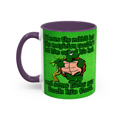 turtle race - Accent Mug (green turf)