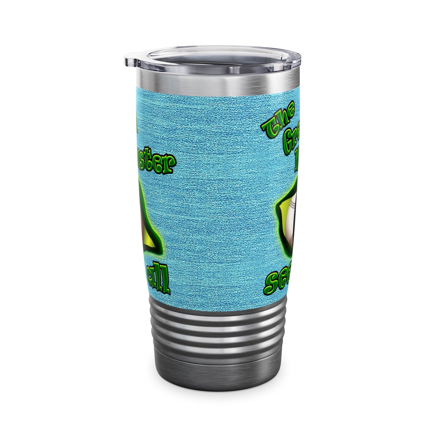green monster - Ringneck Tumbler, 20oz (faded blue)