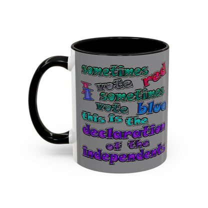 declaration of the independents - Accent Mug (grey)