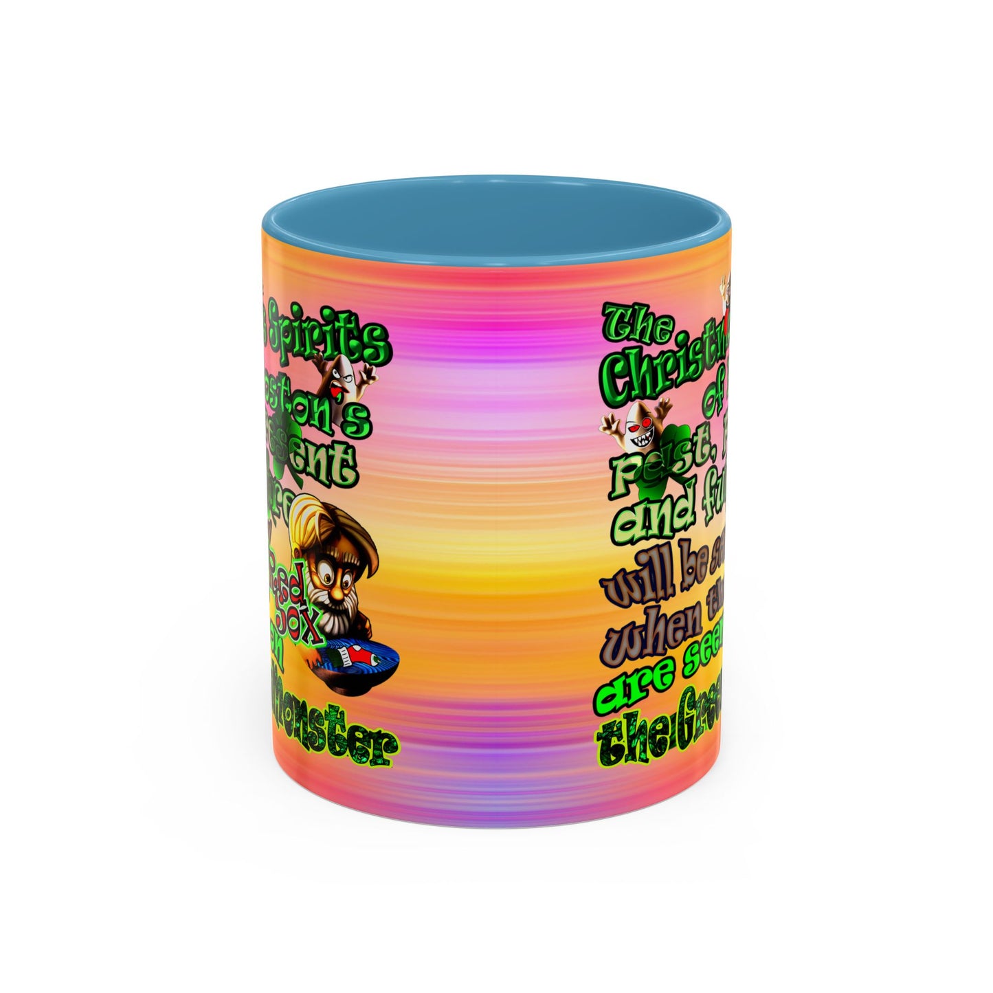 christmas spirits of boston - Accent Mug (color blur)