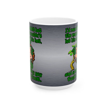 turtle race - White Mug (brushed nickel)